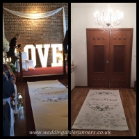 Katie & Richard wedding aisle runner